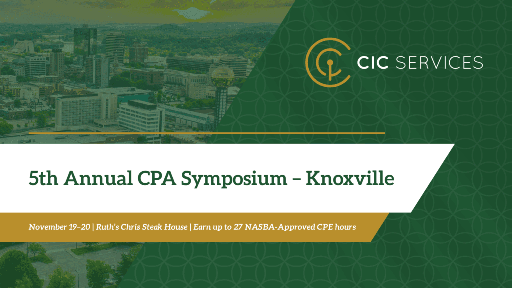 5th Annual CPA CPE Symposium: November 19–20 in Knoxville, TN